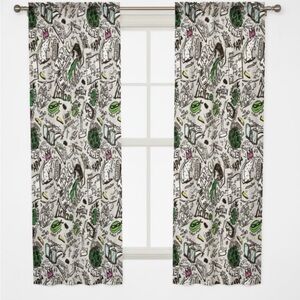 Teenage Mutant Ninja Turtles Window Curtains Bedroom 2-Piece Drape Set, 42" x63"